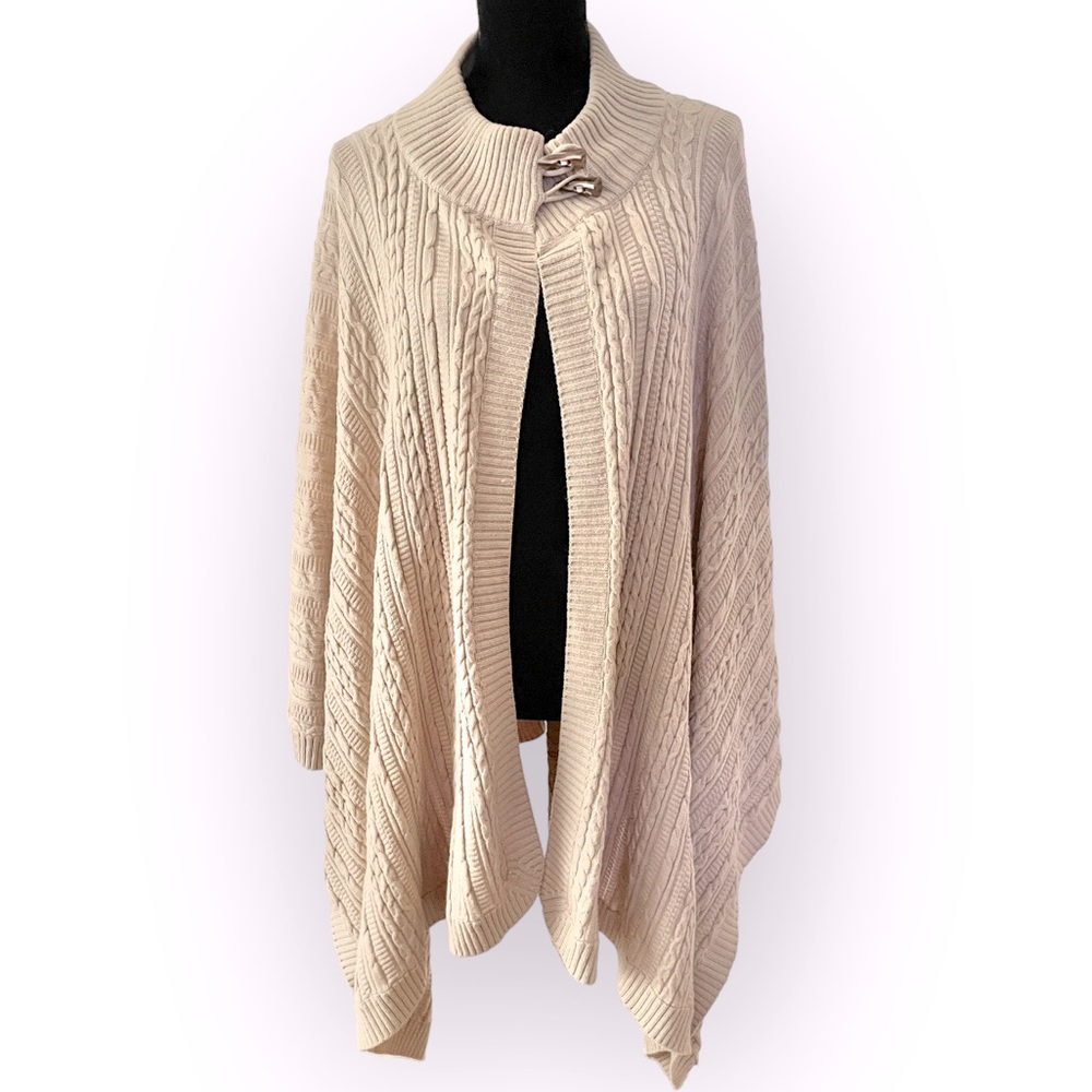 Soft Surroundings knit open front poncho